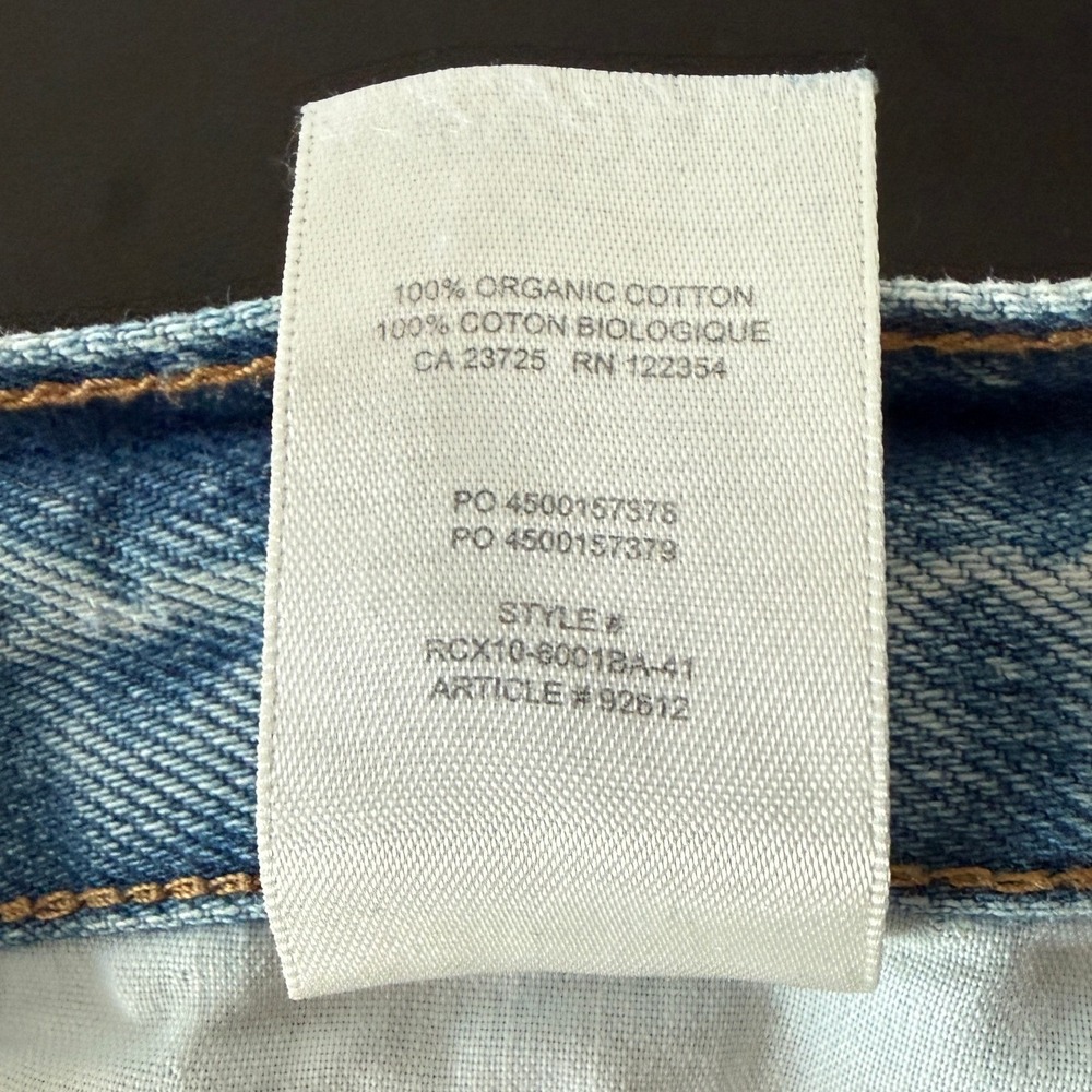 Denim Forum The BF High Rise Loose Distressed Jeans Light Wash Blue 27X28 - Picture 11 of 15